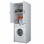 Hanah Home KD110 - 3192 Gabinete para Lavadora, Blanco, 65cm Ancho x 181.8cm Alto x 62.5cm Profundo
